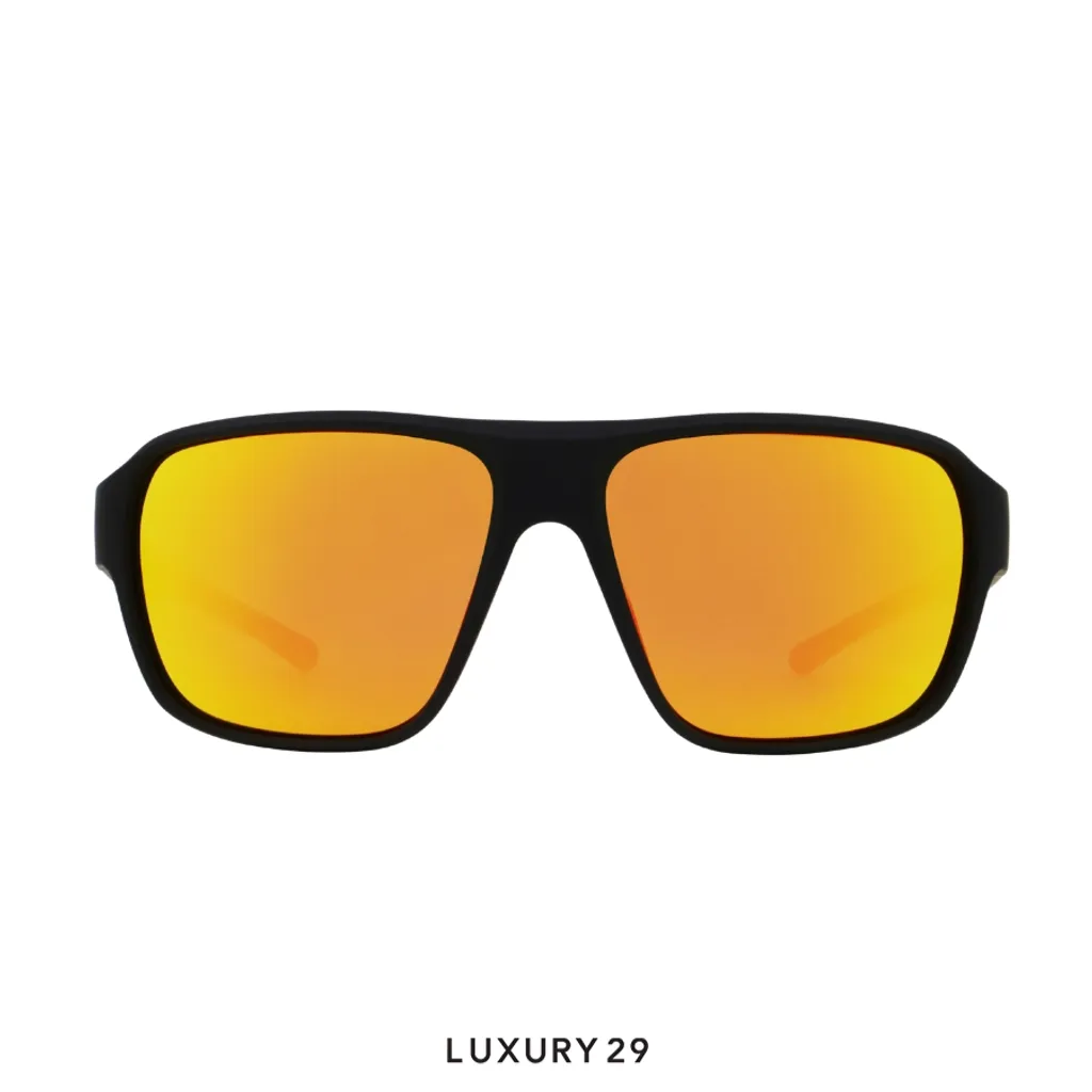 Red Bull Spect Sunglasses Chop-02P black - brown with red mirror(Free Size, Red)