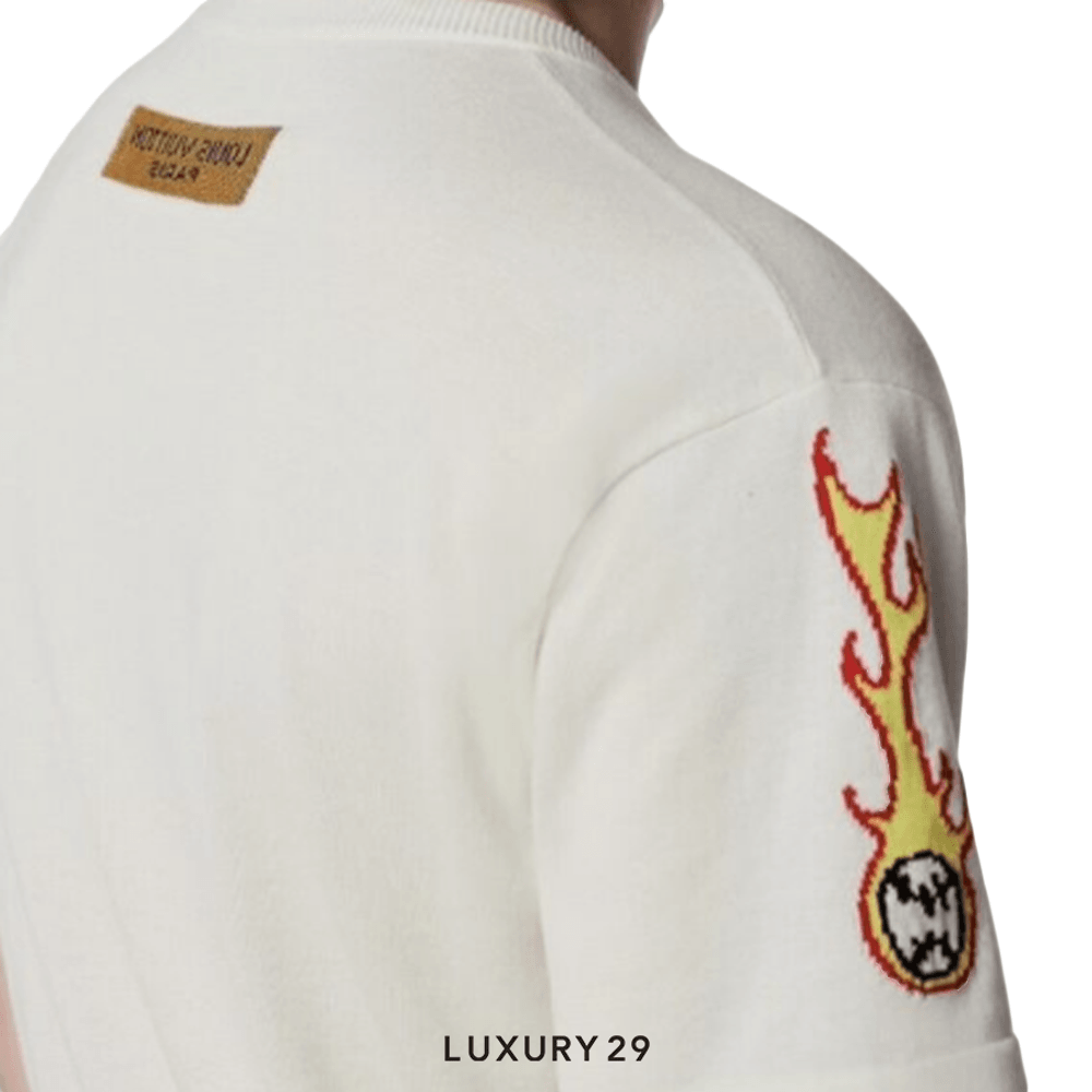 Louis Vuitton LV Graphic Short-Sleeved Crewneck(L, White)