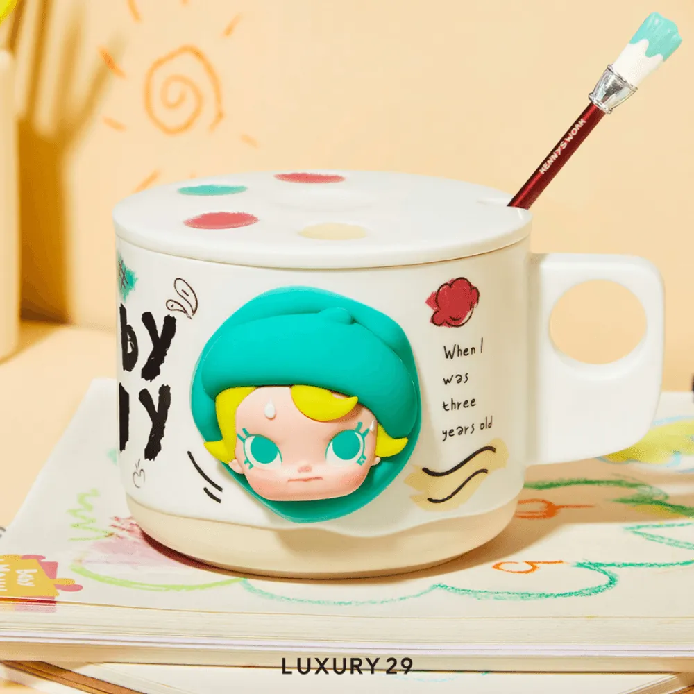 POP MART Baby Molly When I was Three Series-Ceramic Cup(Free Size, White)
