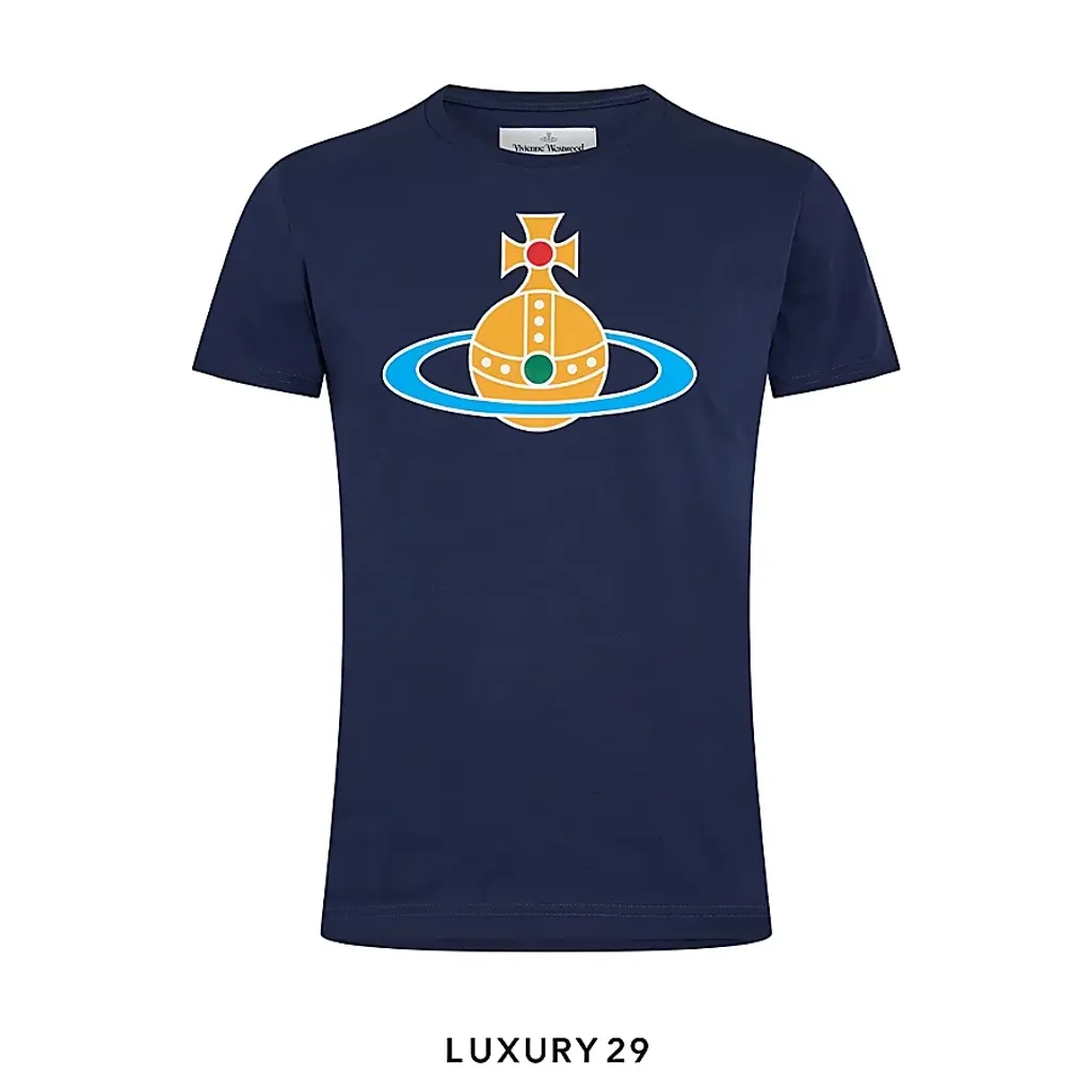 Vivienne westwood Men's Viv Big Orb T-Shirt Navy(XS, Blue)