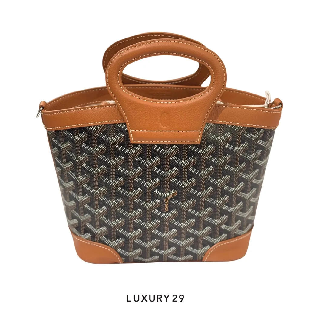 Goyard Beluga Bag Mini Black Tan(Mini, Brown)