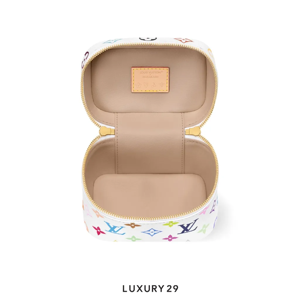 Louis Vuitton LV  x TM Nice Nano Bag Trimmed with cowhide leather Multicolor(Small, White)