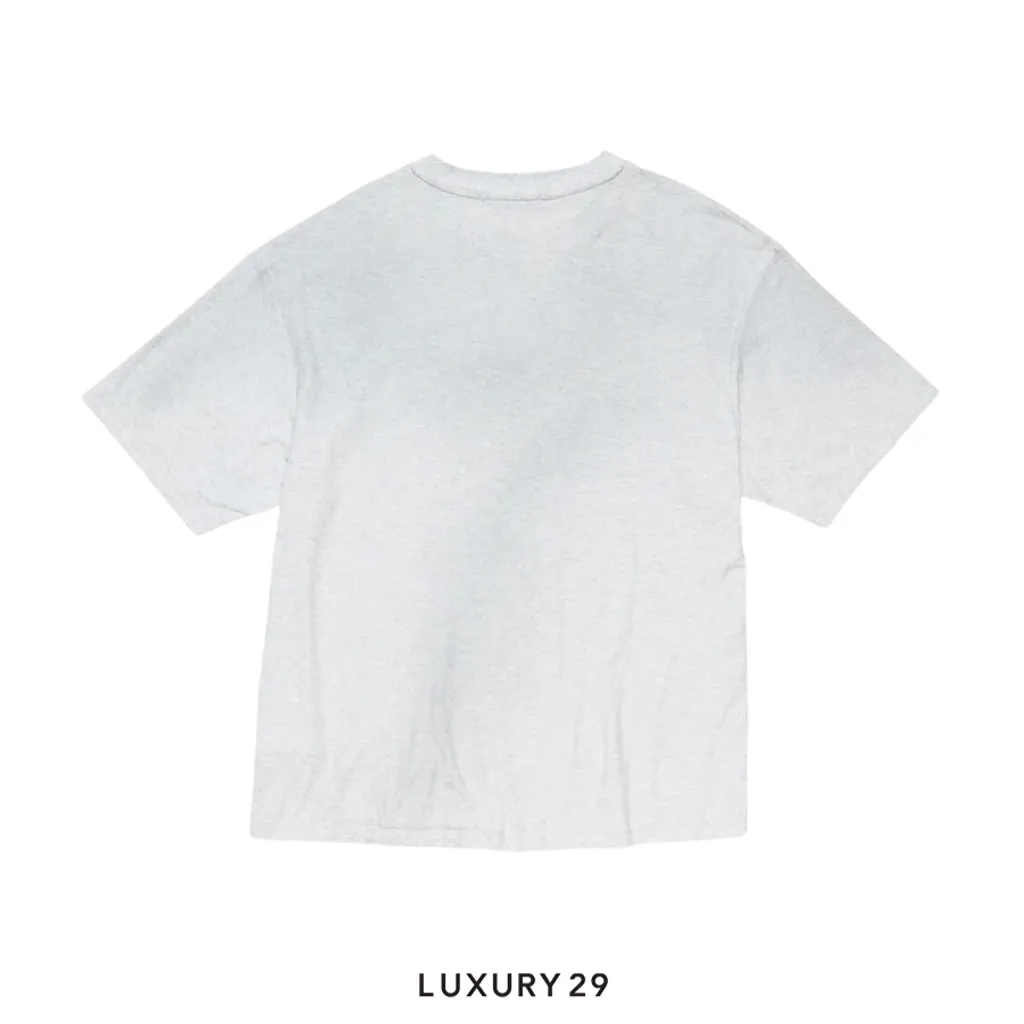Acne Studios Sprayed logo t-shirt Pale Grey Melange(S/XS, Grey)