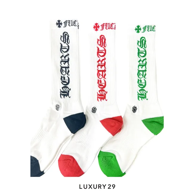 Chrome Hearts 3-Pack Socks White