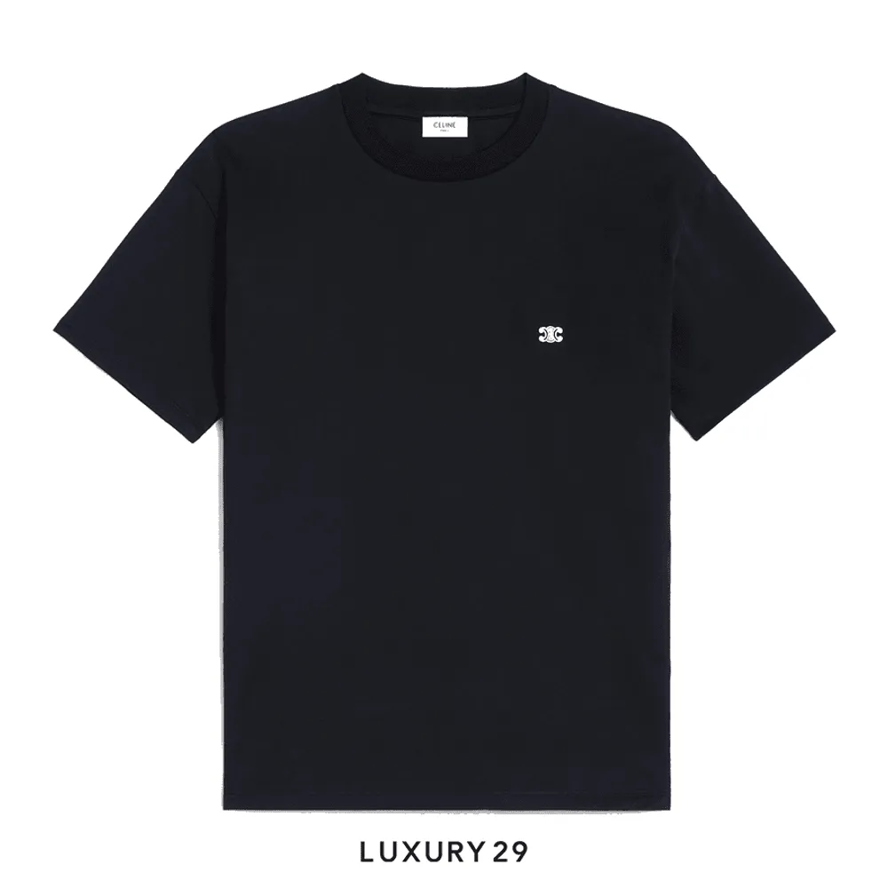 ★関税込み★ CELINE Triomphe Sweat triomphe loose sweatshirt IN cotton fleece - BLACK / WHITE