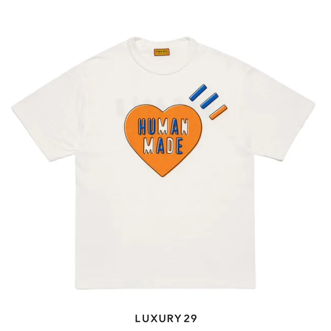 Human Made Graphic T-Shirt Orange/White