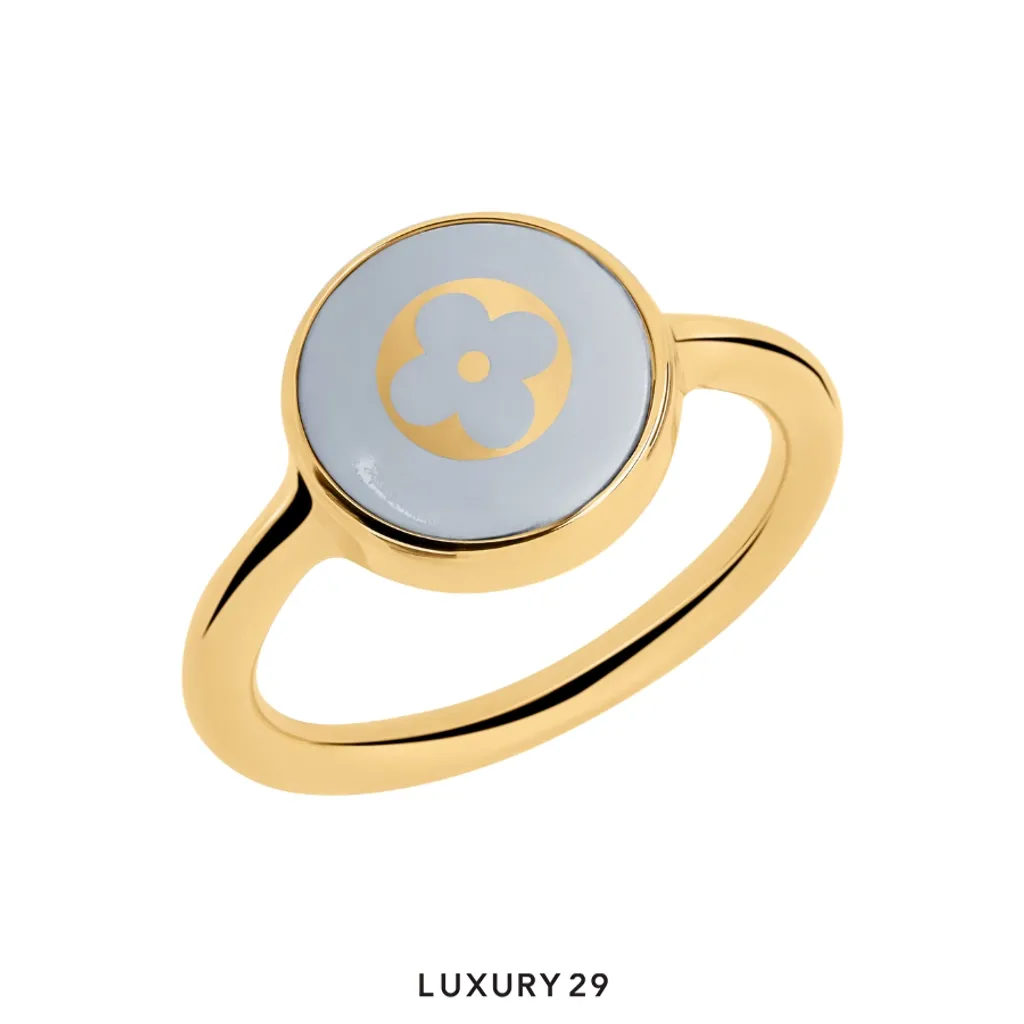 Louis Vuitton LV Pearly Confetti Ring Grey(Medium, Grey)
