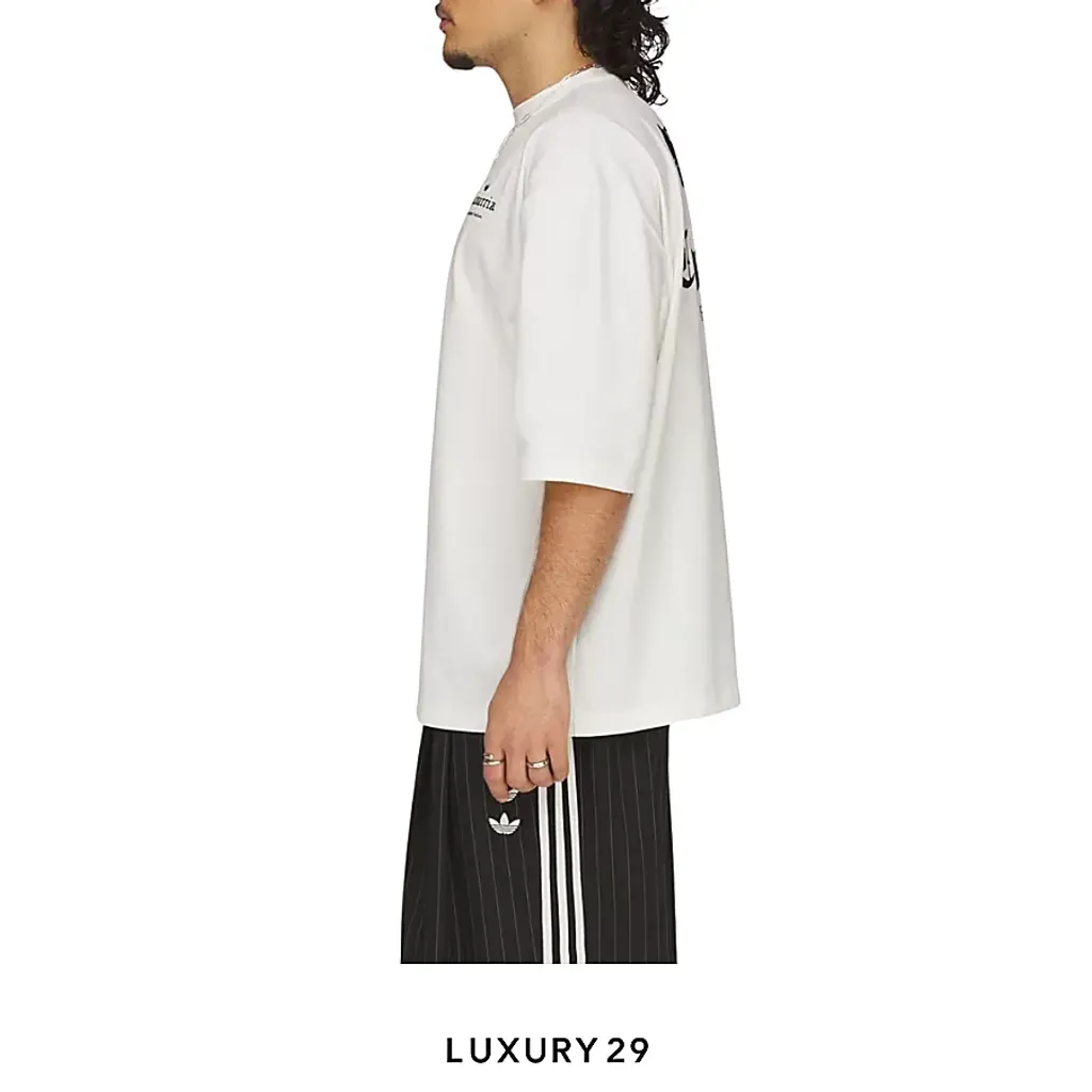 Adidas Chavarria Logo SS T-Shirt White(L, White)
