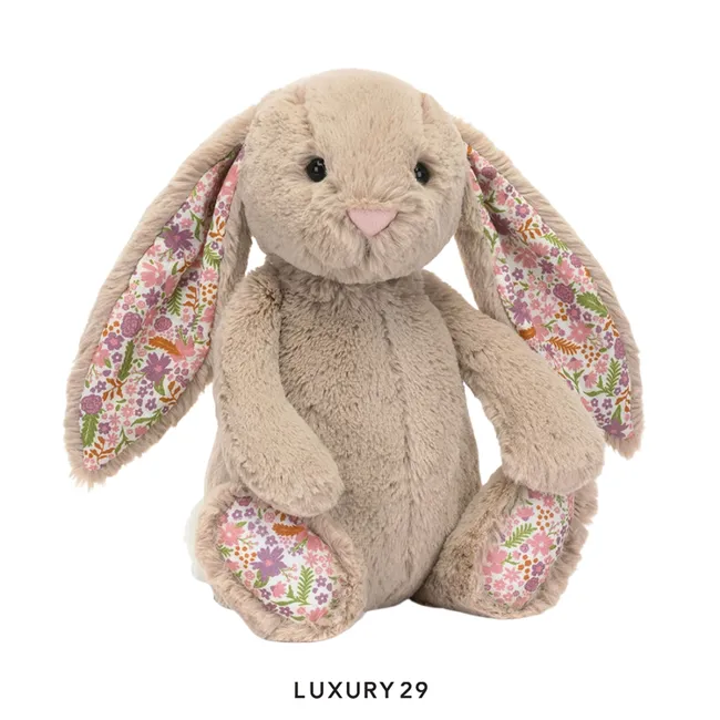 JellyCat Blossom Beige Bunny Petal Medium Brown