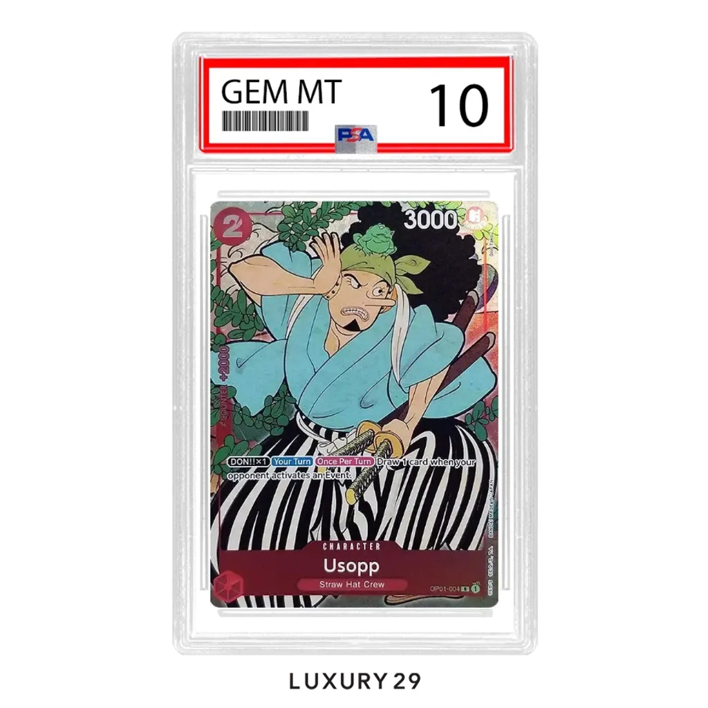 One Piece Usopp (English Version 1st Anniversary Set) One Piece Promotion Cards R OP01-004 (PSA10)(Small, Multicolour)