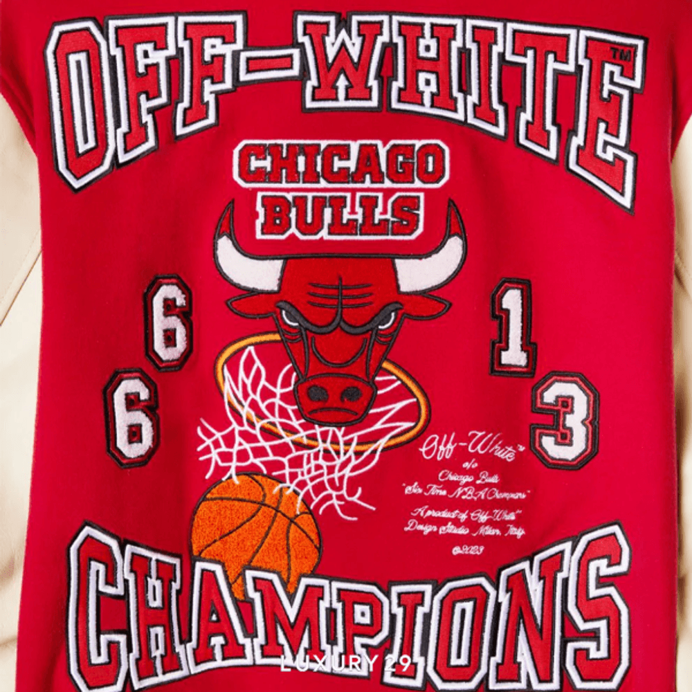 Off-White C/O Chicago Bulls Red Varsity(2XL, Red)