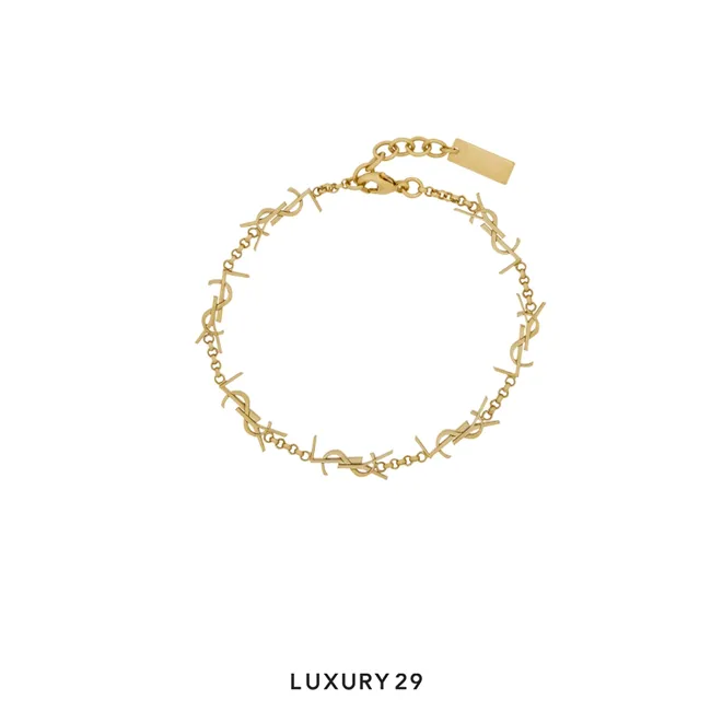 YSL Saint Laurent The Cassandre multi-charm bracelet in metal