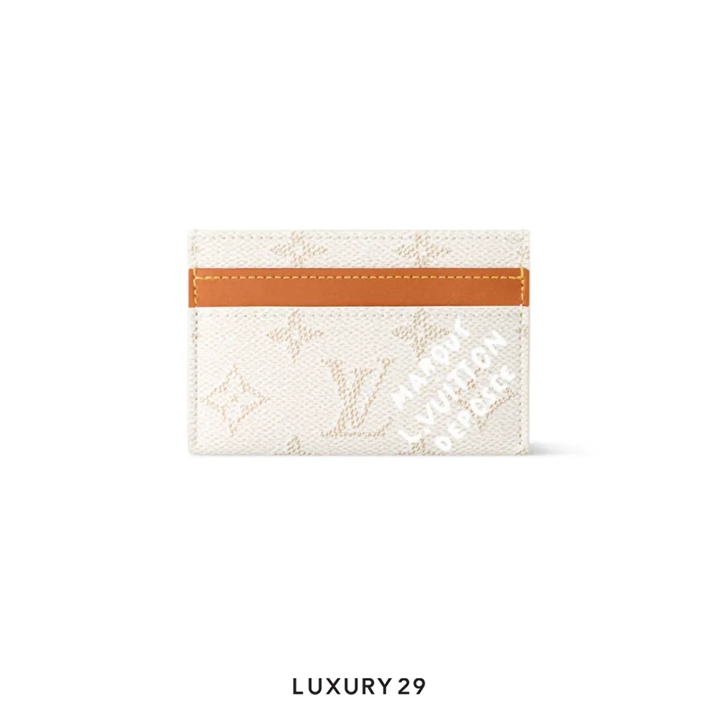 Louis Vuitton LV Double Card Holder Monogram Heritage coated canvas Off-White(Small, White)