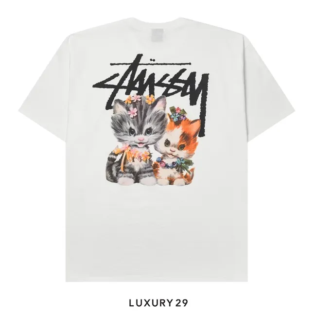 Stussy Kittens Tee White
