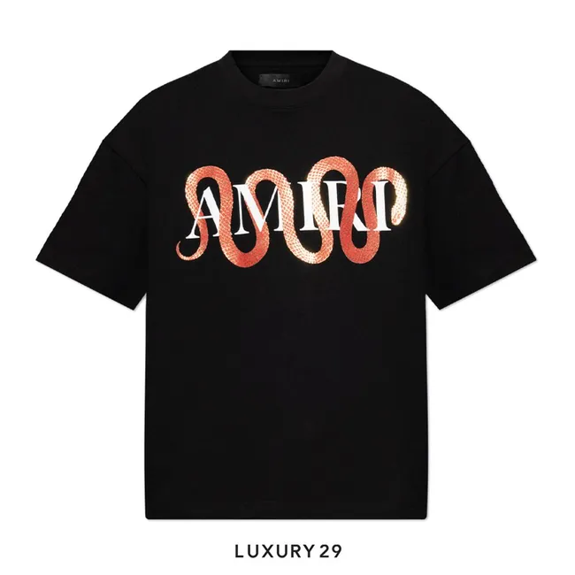 Amiri Snake Tee Black