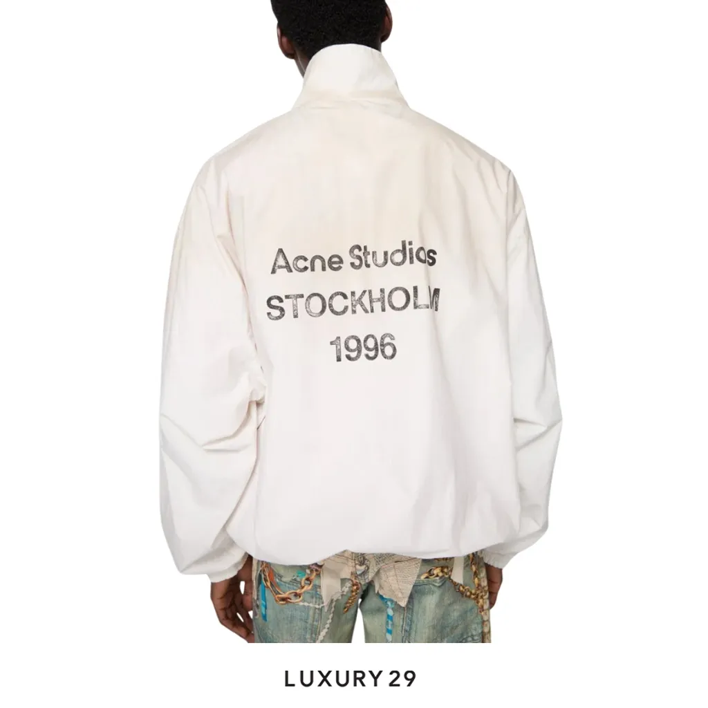 Acne studios Washed logo jacket Dusty white(44, White)