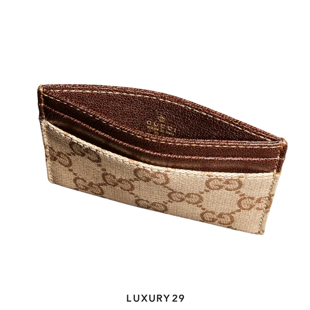 Gucci Essence Classic card case Brown(Mini, Brown)