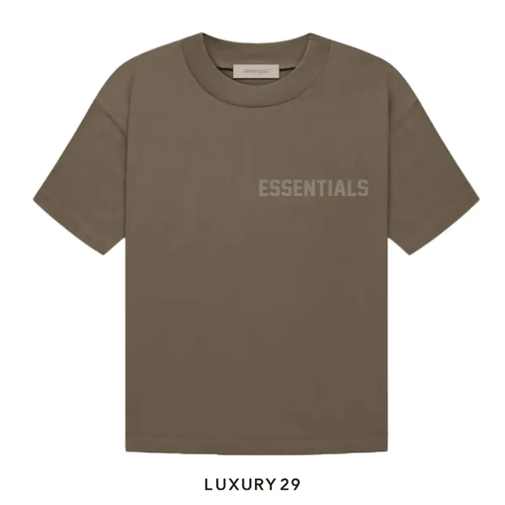 Essentials Fear Of God T-Shirt Wood (SS23)(XS, Brown)