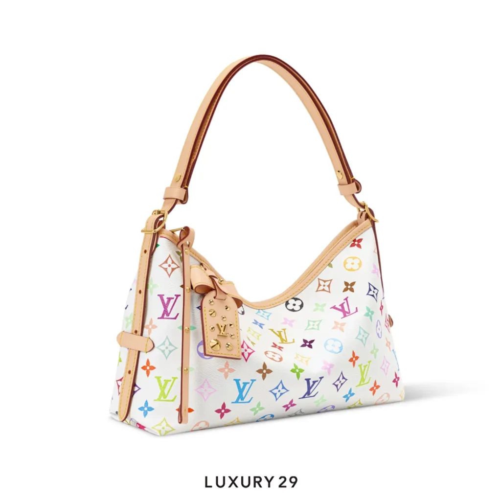 Louis Vuitton LV x TM Carryall East West Bag Trimmed with Cowhide Leather Multicolor/White(Medium, White)