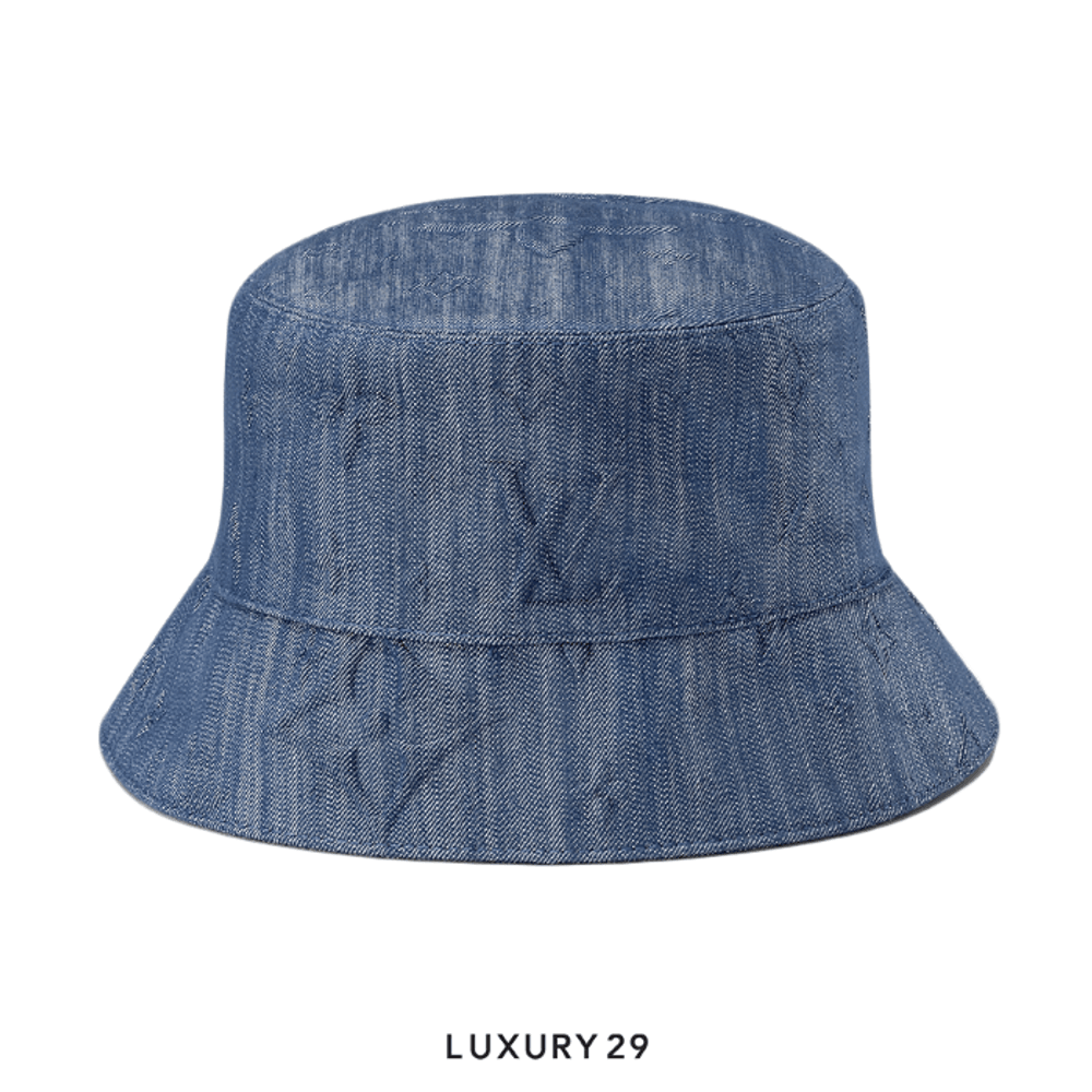 Louis Vuitton LV Monogram Constellation Bucket Hat Bleu(Free Size, Blue)