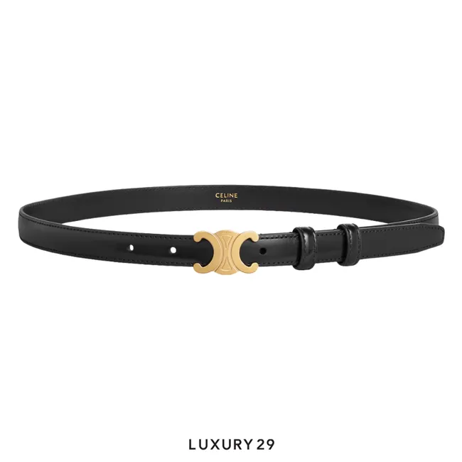 Celine Triumph Small 18MM belt Taurillon leather Black