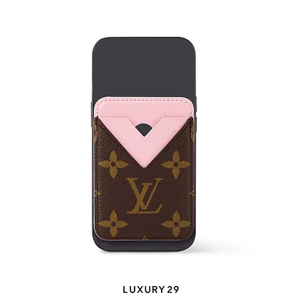Louis Vuitton LV Magnetic Card Holder Monogram Fresh Pink(Small, Pink)