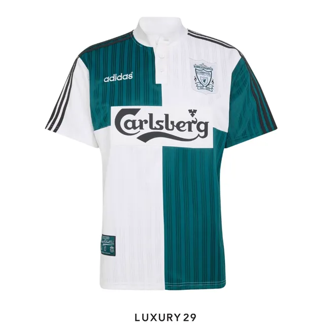 Liverpool FC Away Jersey 95 White/Green