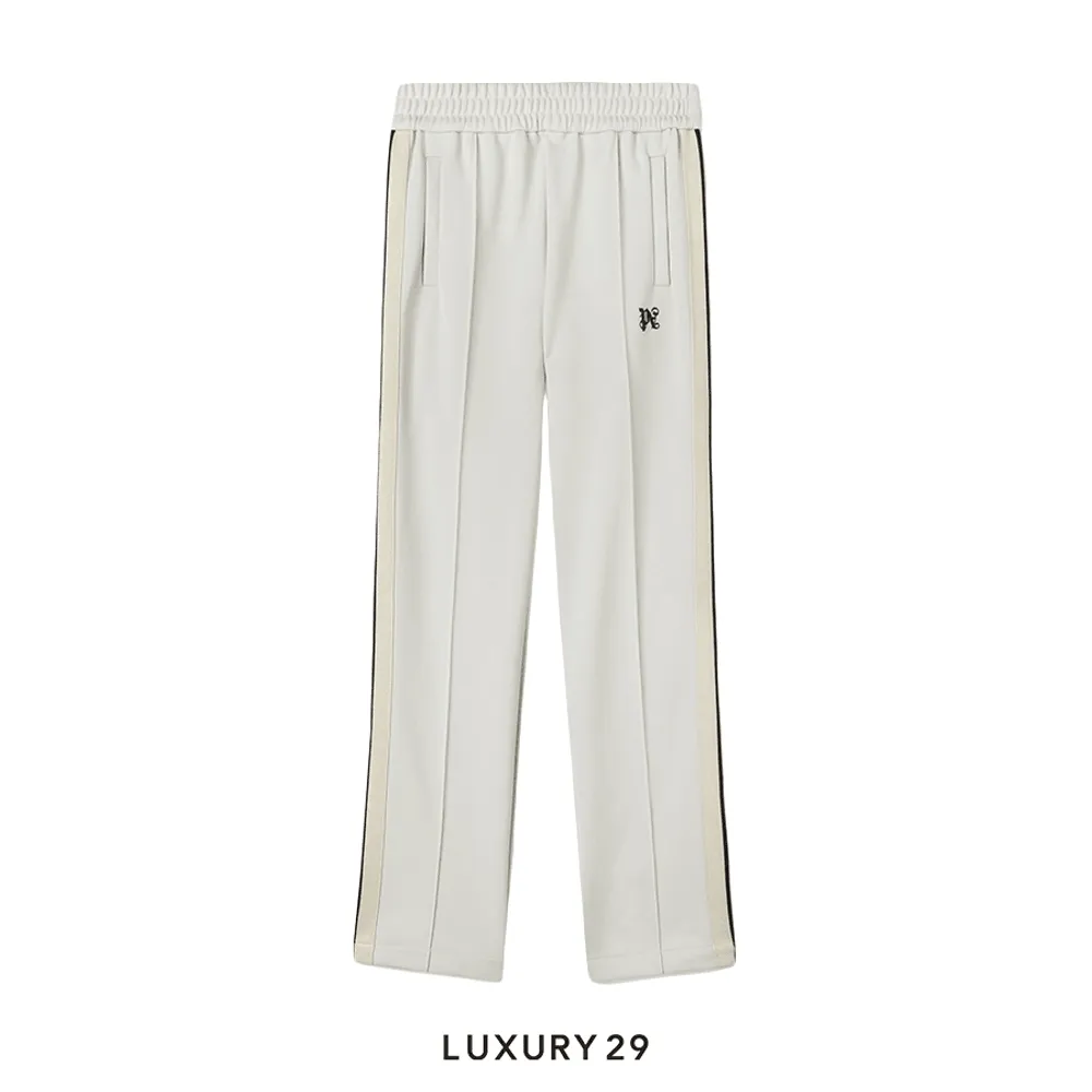 Palm Angels Monogram Track Pants Light Grey Black(M, Grey)
