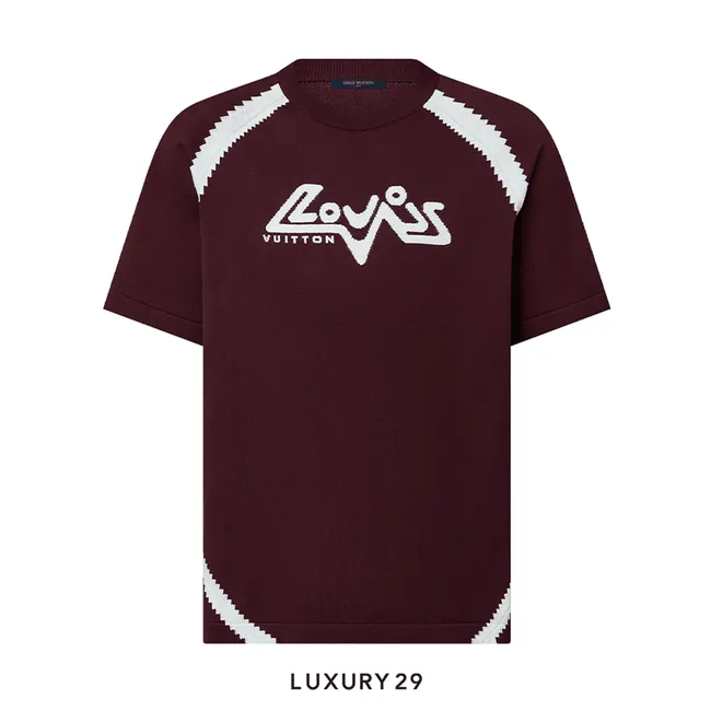 Louis Vuitton LV Short-Sleeved Cotton Intarsia Crewneck