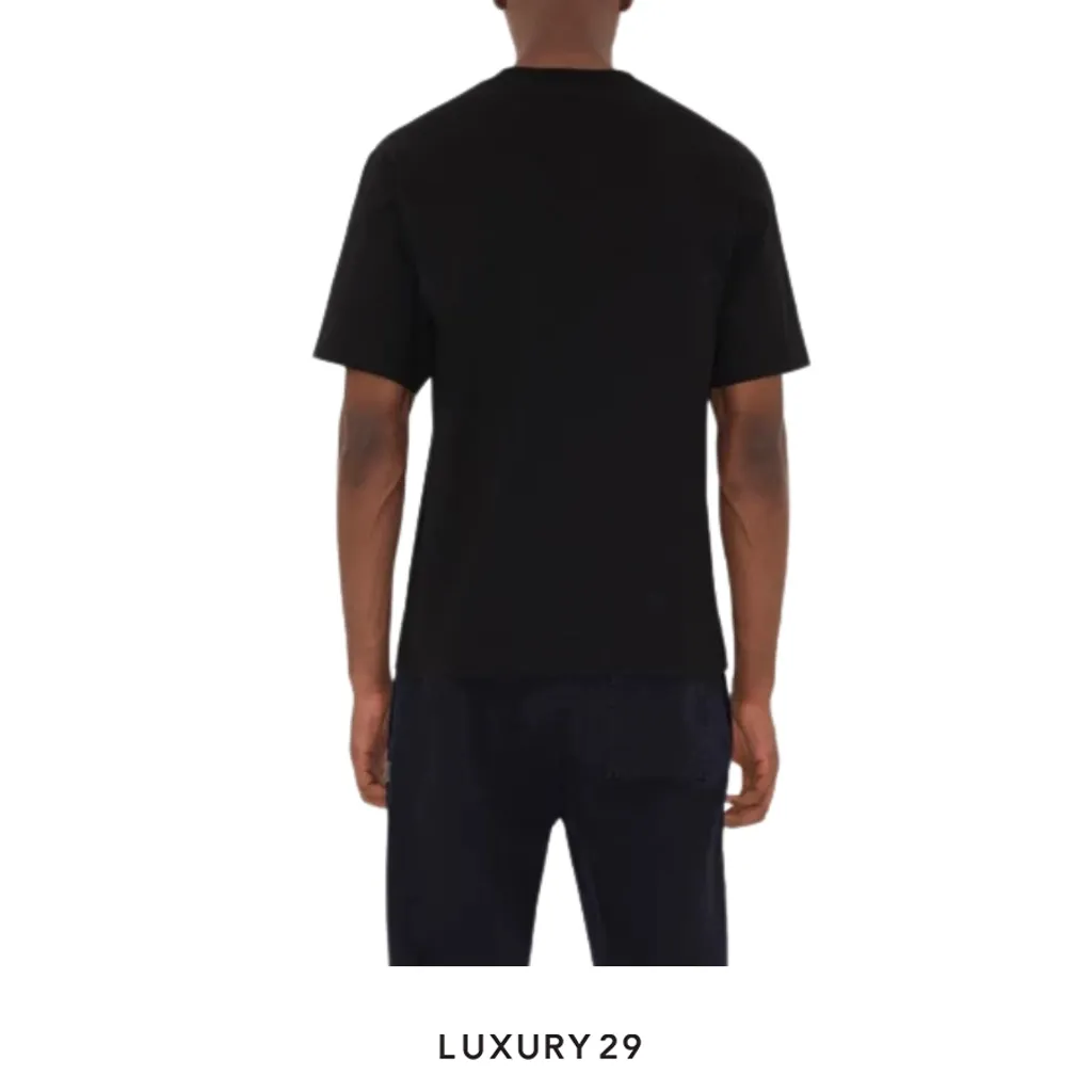 Burberry Cross Stitch EKD? Cotton T-shirt Black(S, Black)