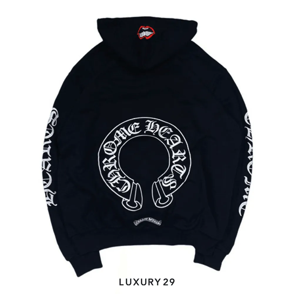 Chrome Hearts x Matty Boy Chomper Horseshoe Hoodie Black(2XL, Black)