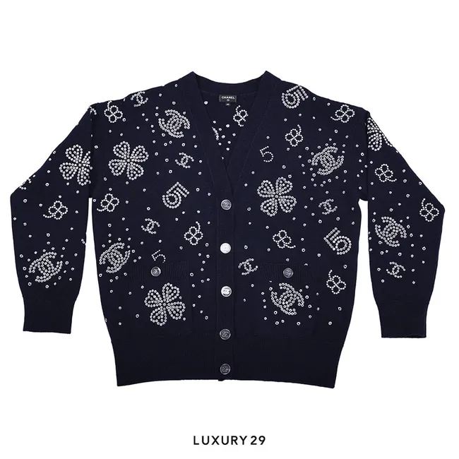 Chanel CARDIGAN 40 NAVY