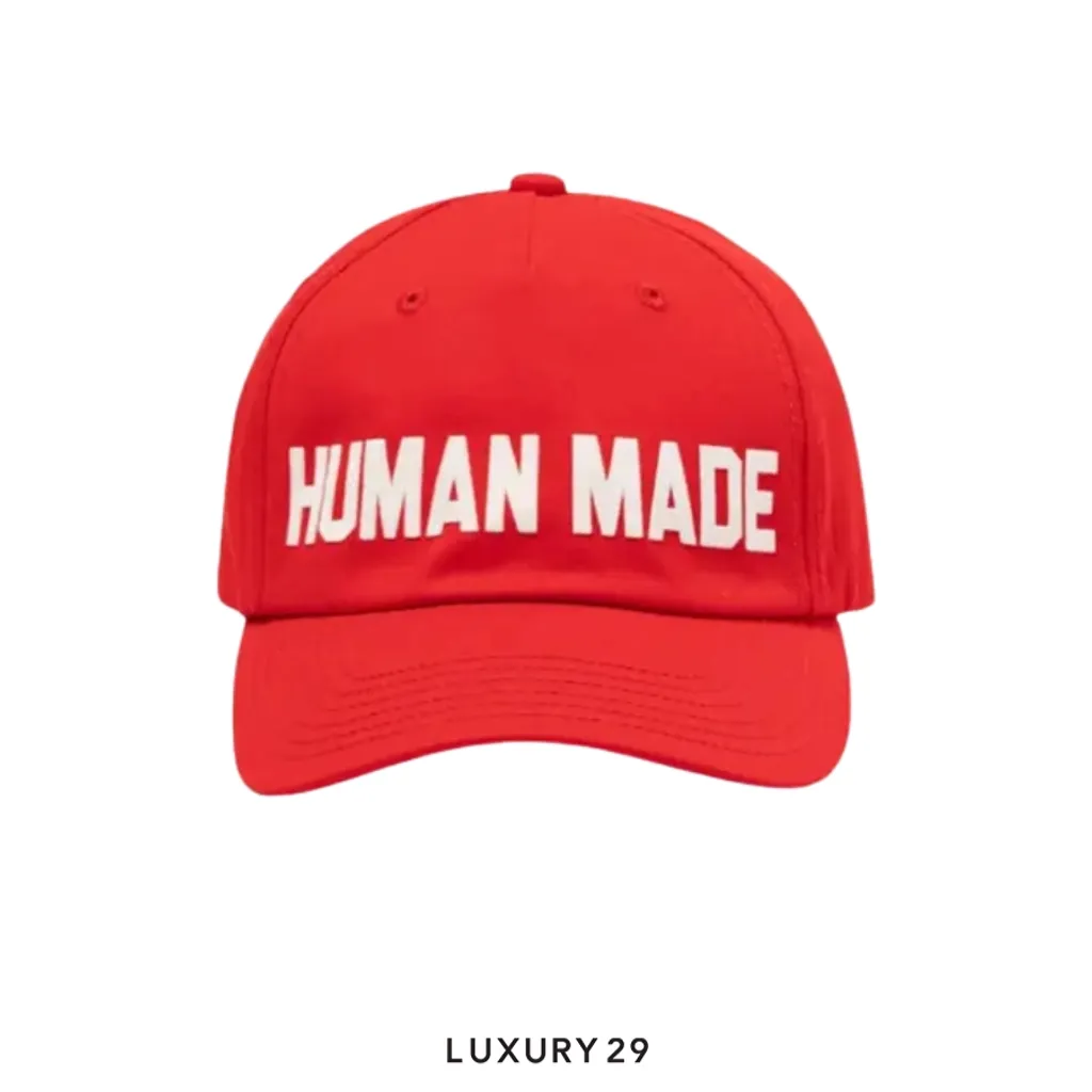 Human Made 5panel Twill Cap RED(Free Size, Red)