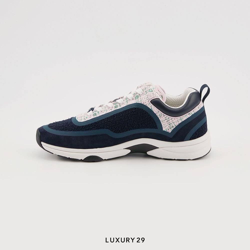Chanel Sneakers Navy and Pink(42, Blue)