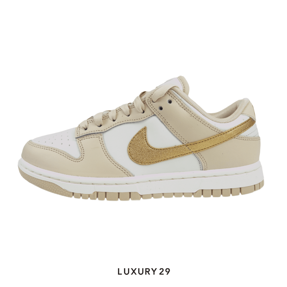 Nike Dunk Low Phantom Metallic Gold (Women's)(W)(39, Gold)