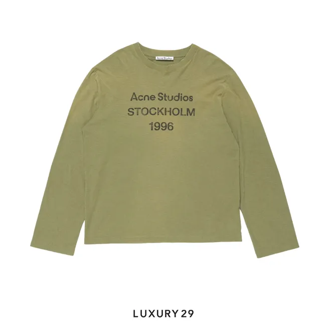 Acne Studios Sprayed 1996 logo t-shirt Olive green