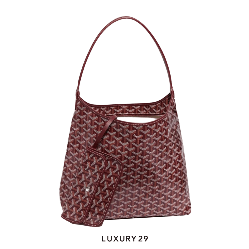 Goyard Boheme Hobo Bag Burgundy(Small, Red)