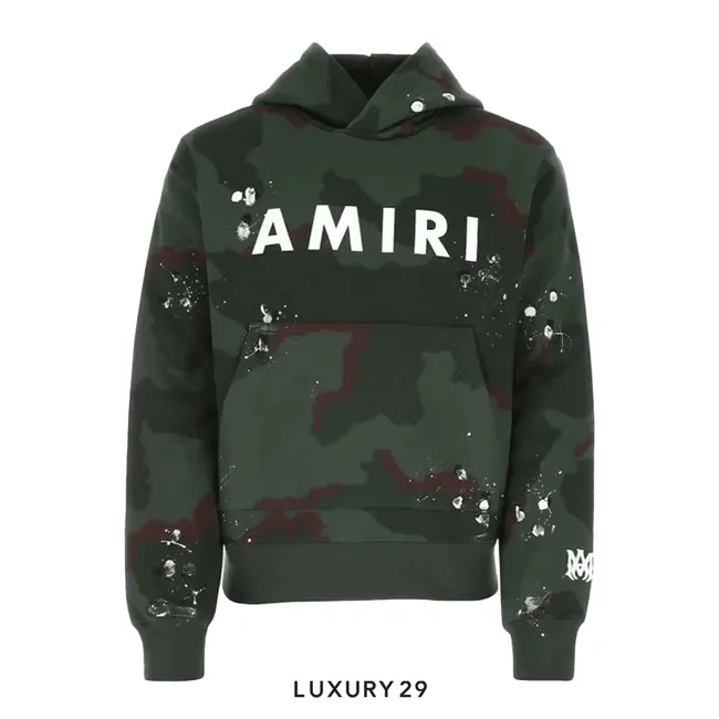 Amiri Army Logo Hoodie 'Camo'