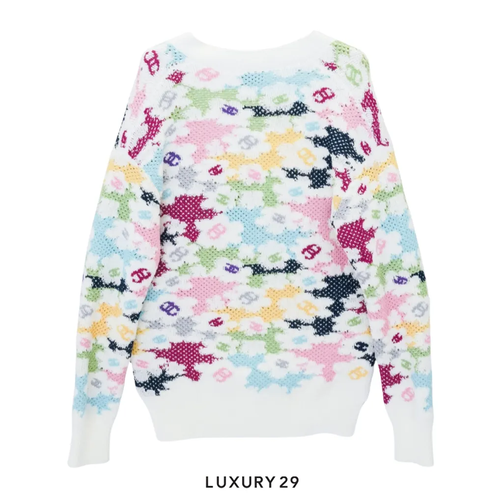 Chanel Flower Patterns Casual Style Rib Street Style Party Style(S, Multicolour)
