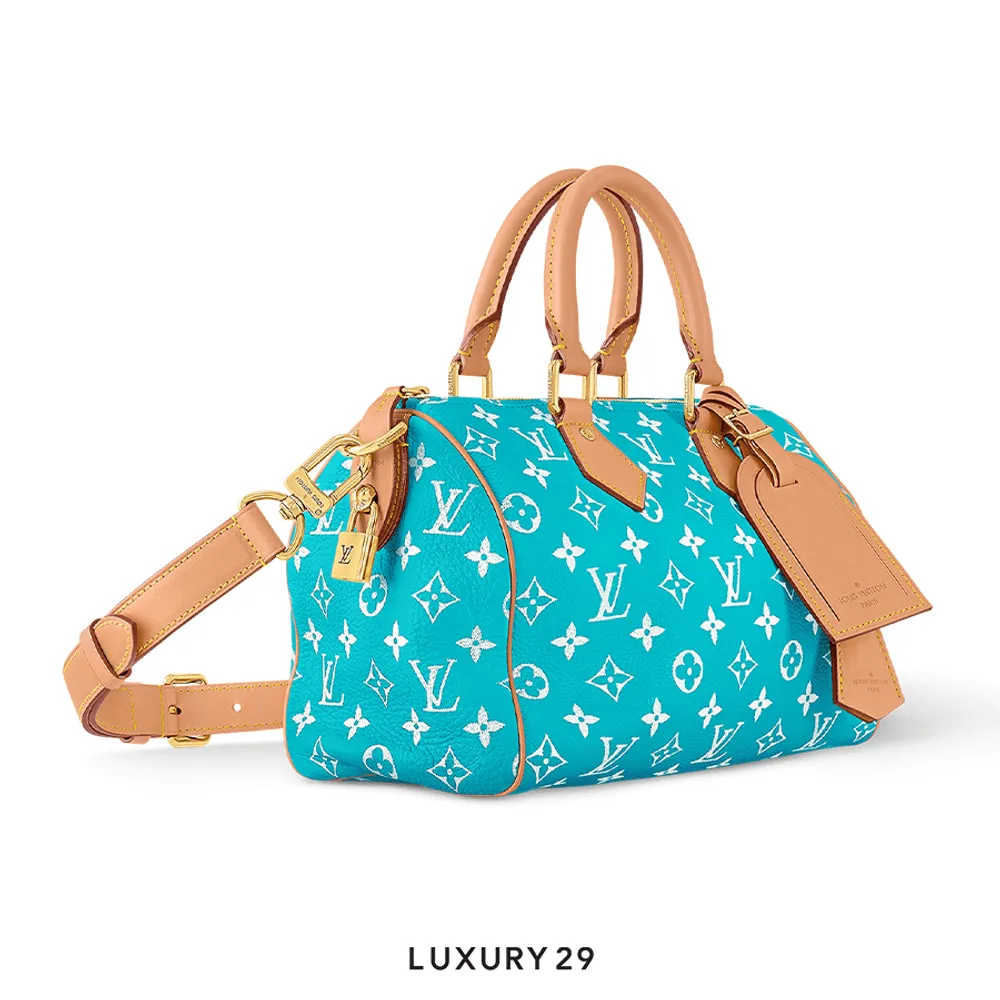Louis Vuitton LV Speedy P9 Bandouliere 25 Turquoise Blue(Small, Blue)