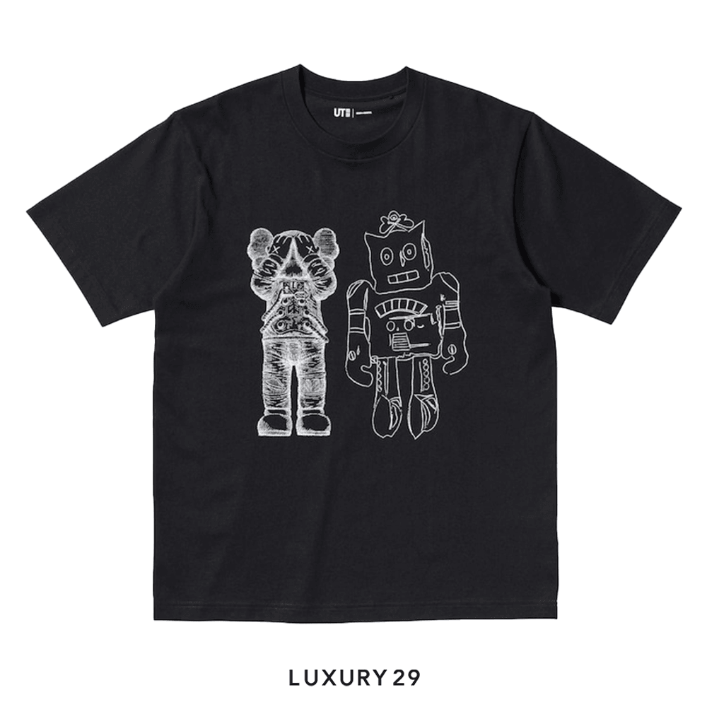 Uniqlo KAWS + Warhol UT (Short Sleeve Graphic T-Shirt) Black(S, Black)
