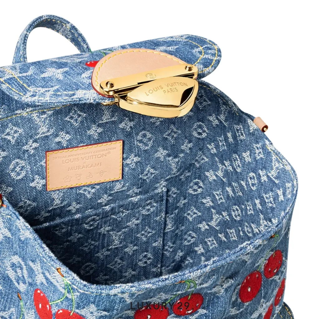 Louis Vuitton LV x TM - Venice NM bag Monogram cherry denim Blue(Small, Blue)