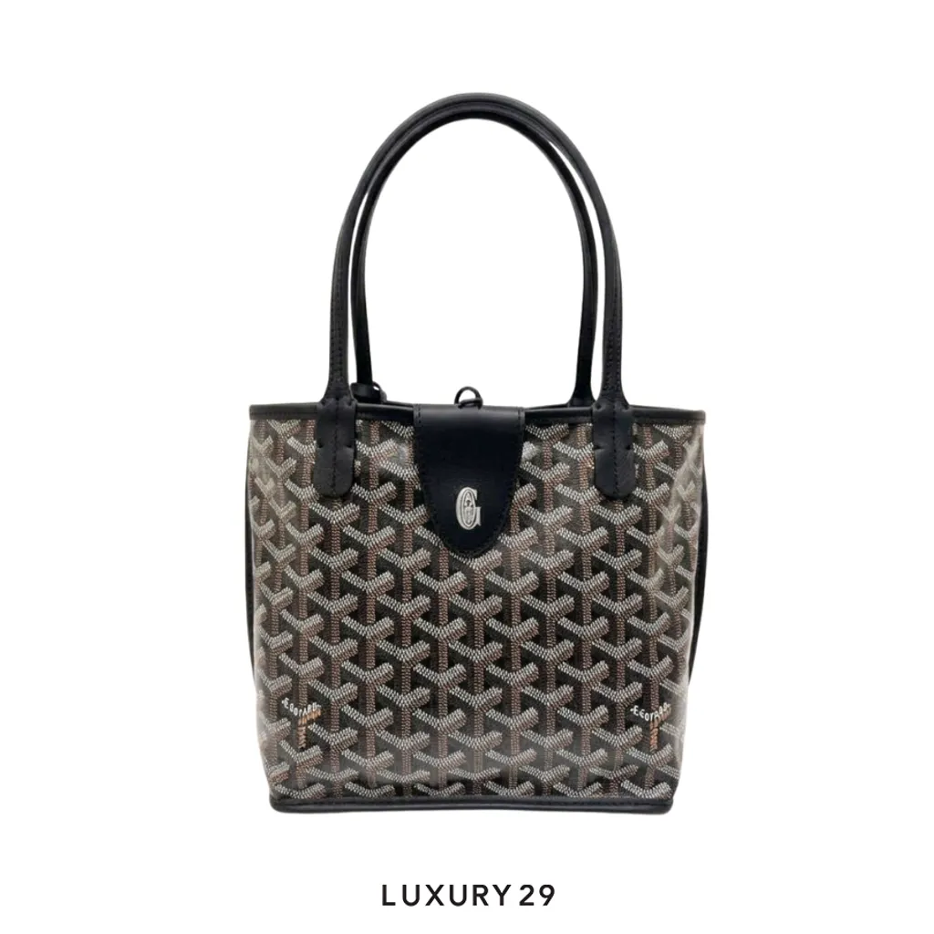 Goyard Anjou Mini Bag with Croc Universal Black(Mini, Black)