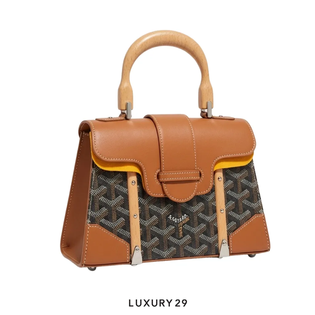Goyard Saigon Structure Mini Bag Black & Tan(Mini, Brown)