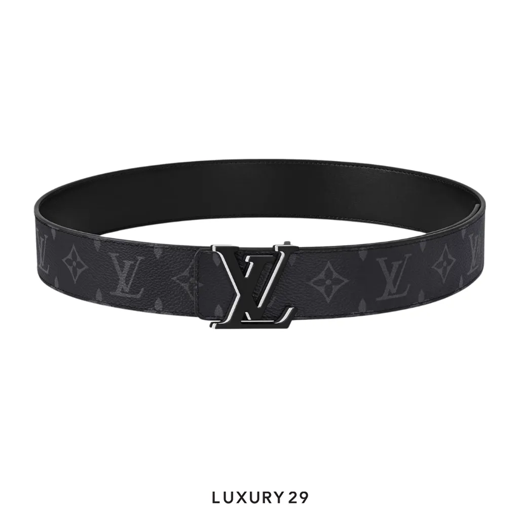 Louis Vuitton LV Optic belt 40mm wide reversible Black(90cm)(40, Black)