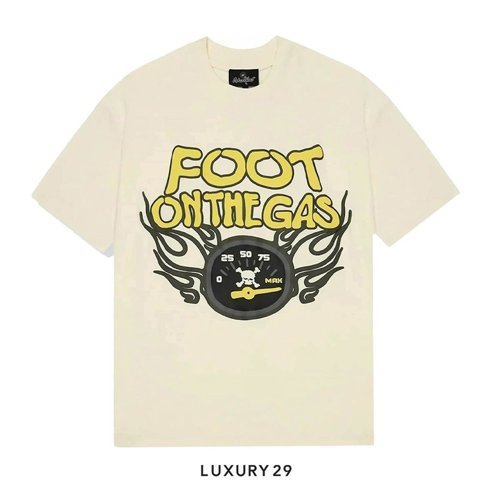 Broken Planet Foot On The Gas T-shirt Vanilla White(S, White)