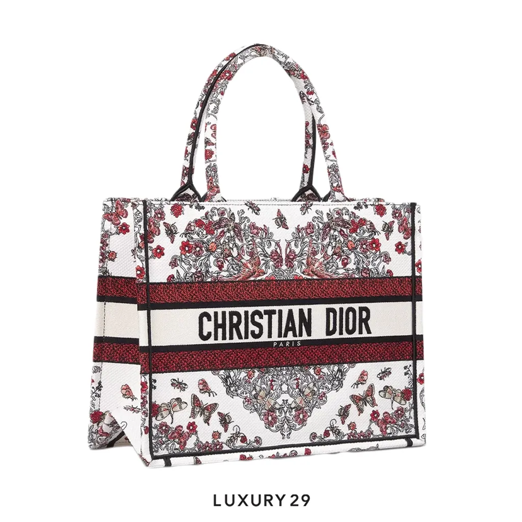 Dior Amour Small Dior Book Tote(Small, Red)