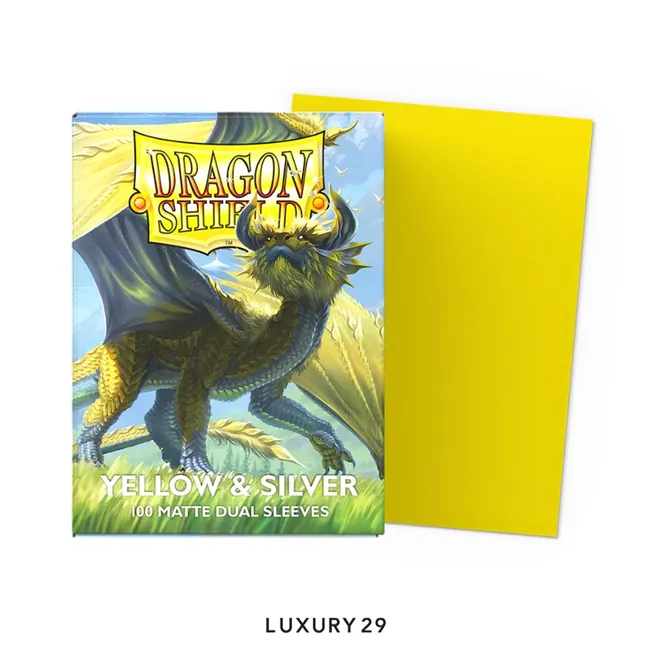 Dragon Shield Yellow & Silver - Matte Dual Sleeves