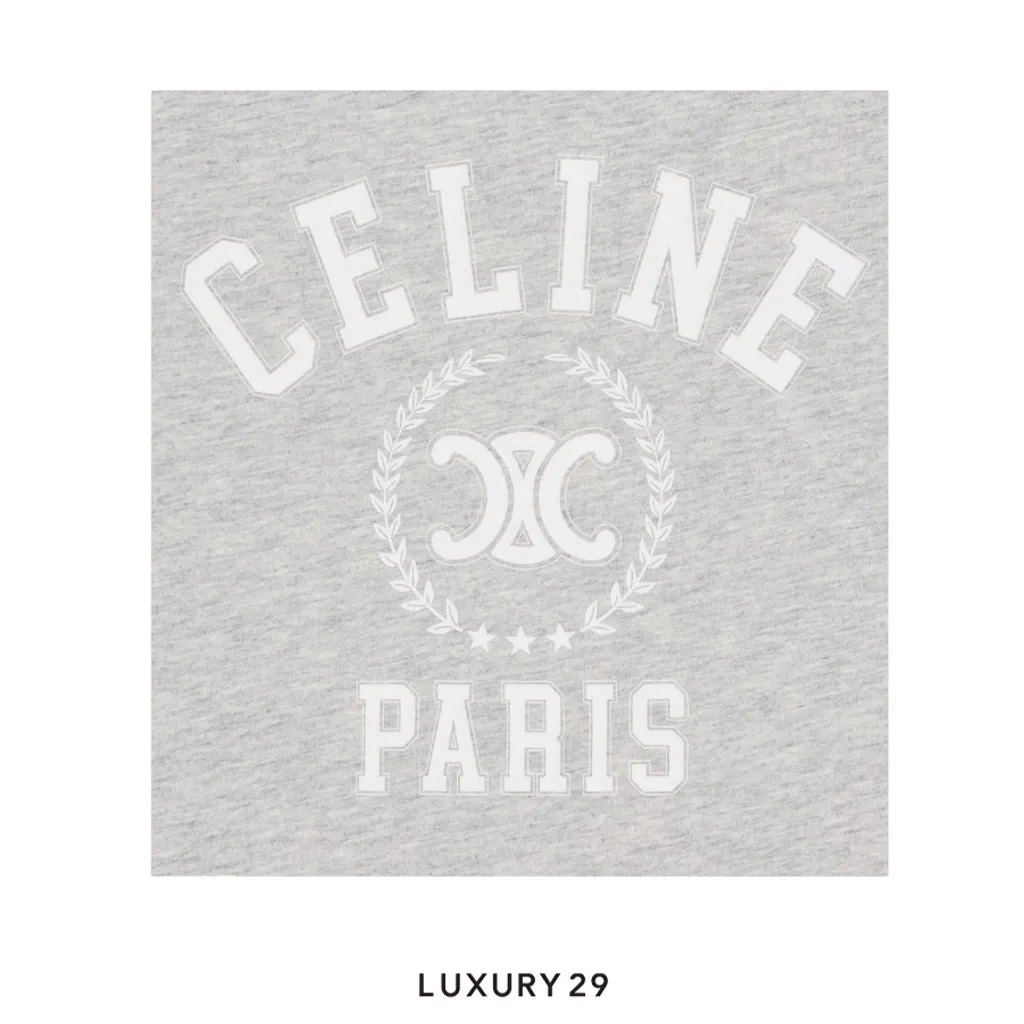 Celine Paris Tank Top In Cotton Jersey VINTAGE GREY MELANGE NAVY(S, Grey)