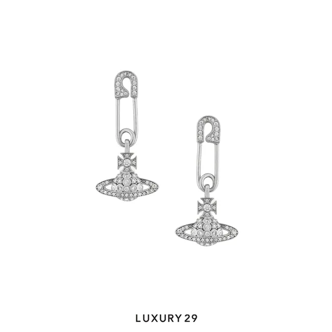 Vivienne Westwood Lucrece Earrings Platinum/White CZ